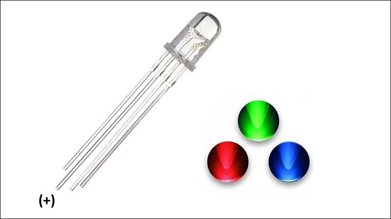 Phần LED RGB gồm bóng đèn và 4 chân tiếp xúc